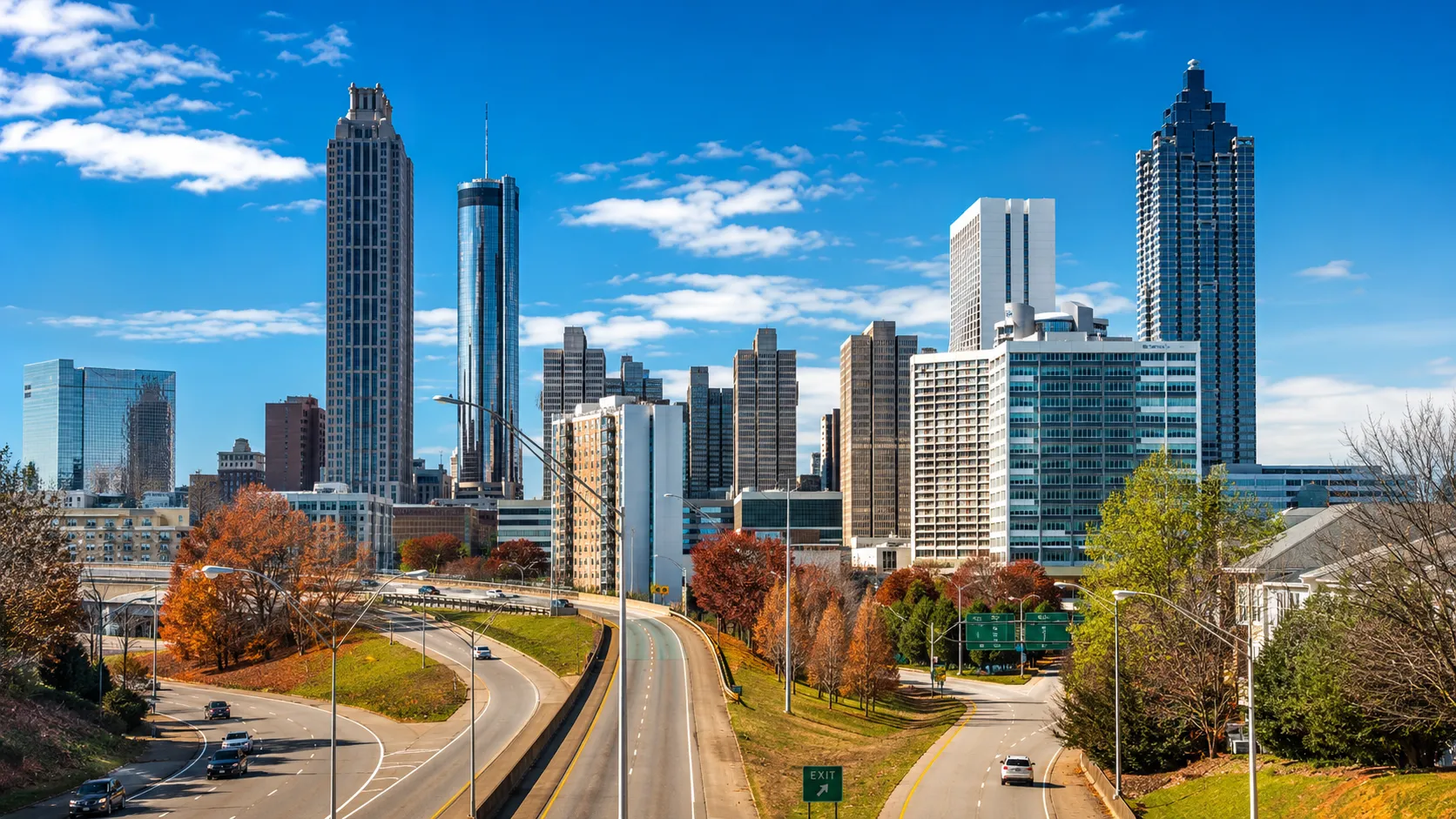 The Atlanta skyline on a clear day